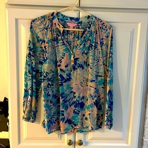 Lilly Pulitzer Elsa Silk Top, size XS
